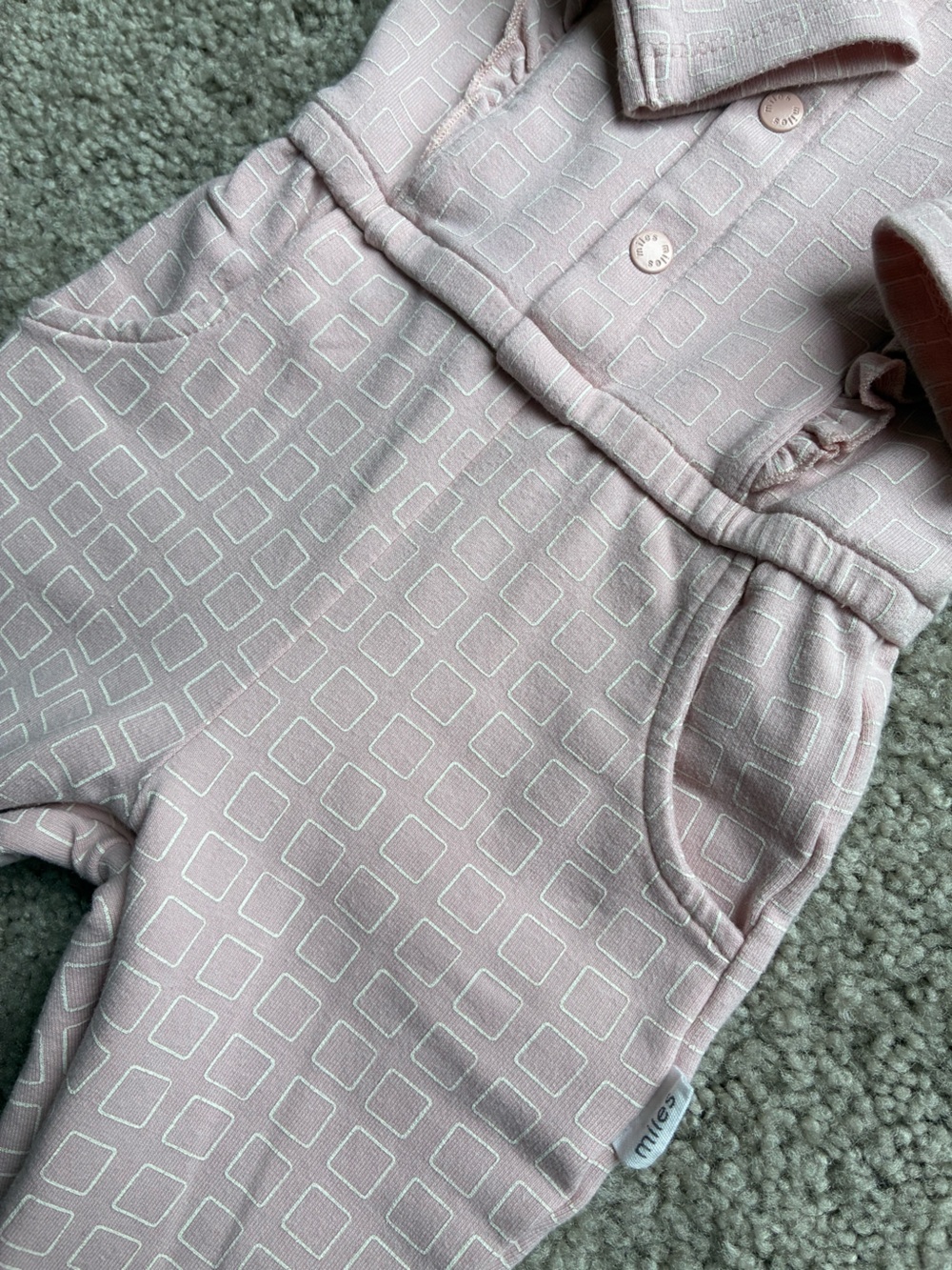 Miles the Label Baby Girls' Soft Pink Ruffle One-Piece Bodysuit - Picture 6 of 14